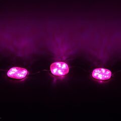 PowerMaster PM-14701 12 Volt 3 Watt Pembe Yanıp Sönen Çakar 6565-2835 Modül Led 65x65x12mm