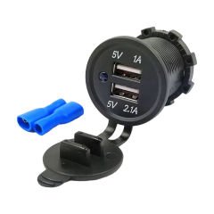 POWERMASTER IC-266C 28MM PANO TİPİ USB 8-32V GİRİŞ 5V 1A VE 5V 2,1A ÇIKIŞ