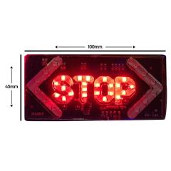 ELEKTRİKLİ İŞARET CİHAZI OKLU KÜÇÜK STOP (100X45MM)