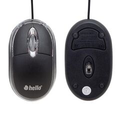 Hello HL-18736 Optik Işıklı 800 DPI Kablolu Mouse
