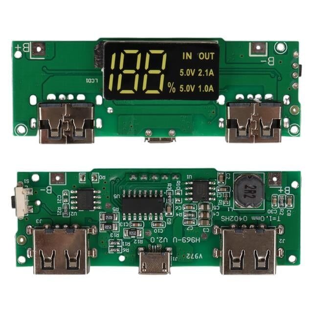 Weko WK-22851 Lityum Pil Powerbank Şarj Modülü Dijital Ekranlı İki Port 5V-2.1A