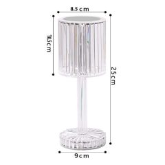 PowerMaster HA-1788 Dekoratif RGB LED'li Ambiyans Masa Gece Lambası Şarjlı Dokunmatik Tuşlu