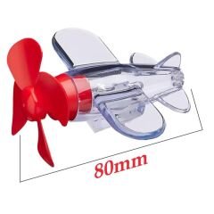 Sunup SN-26786 LED Işıklı Motosiklet Süs Uçağı Pilsiz Çalışan, Kırmızı-Mavi Işık Efektli