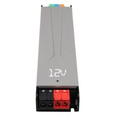 PowerMaster PM-26840 12 Volt 15 Amper 180 Watt Slim Metal Kasa Adaptör Voltaj Göstergeli 218x51x27mm