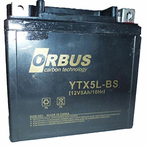ORBUS YTX5L-BS 12V 5A MOTOSİKLET AKÜSÜ (114 X 70 X 106 MM) (1.8KG)