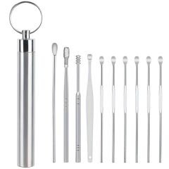 Sunup SN-27132 Paslanmaz Çelik 10'lu Kulak Temizleme Seti