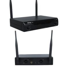 König K-700 E-E Profesyonel 663-694Mhz 2 El 2 Kanal Uhf 2x50 Kablosuz Telsiz Mikrofon